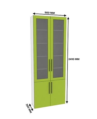 Шкаф книжный со стеклом L240