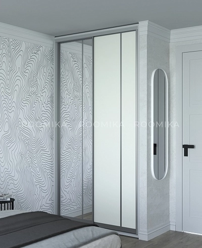 Шкаф-купе ХG140.60-2, профиль INTEGRO, фасад зеркало серебро/МДФ