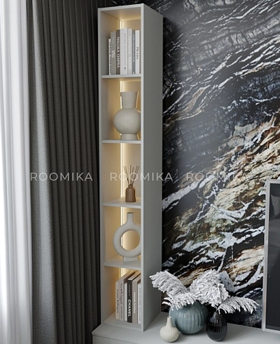 Стеллаж R314 на тумбу R502, R508 с подсветкой