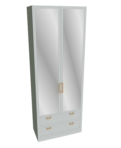 Шкаф двухдверный с ящиками с зеркалом A211.44Z