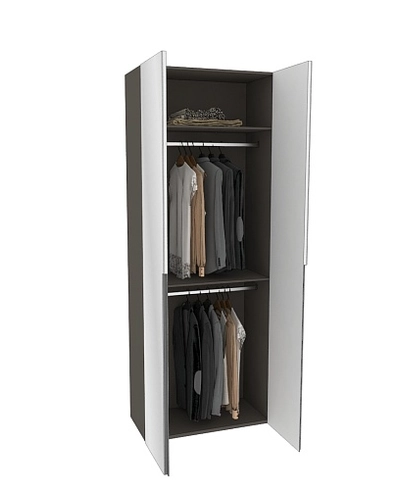 Шкаф 2 дверный с зеркалом, фасады в эмали LE210.44-1Z