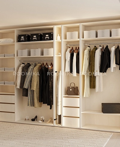 Гардеробная система без фасадов Элементис 9