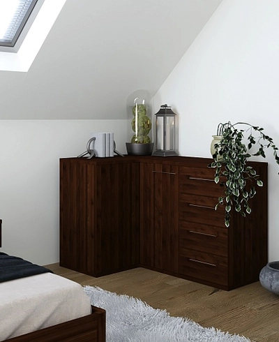 Комод узкий 4 ящика C-704