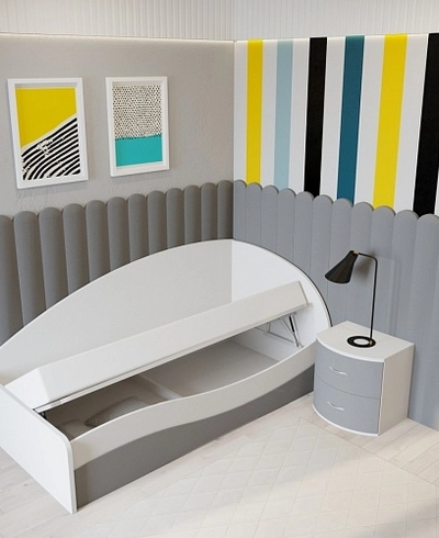 Кровать односпальная P901 с подъемным механизмом, 90x190