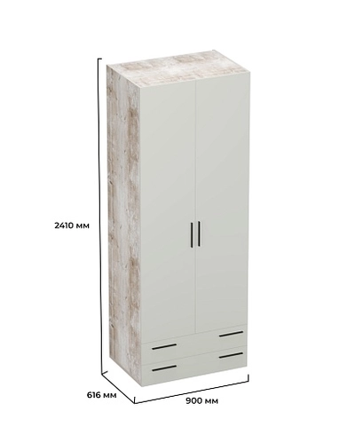 Шкаф двустворчатый с ящиками L211.60