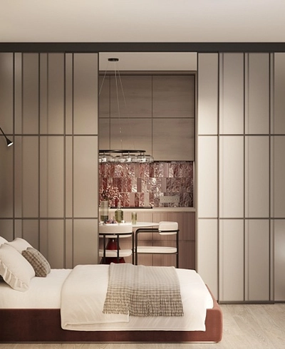 Светопрозрачная перегородка-купе, стекло Сатинато GRACE 14