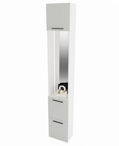 Шкаф завершающий с обувницей и зеркалом L250