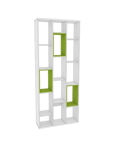 Стеллаж перегородка со вставками L238