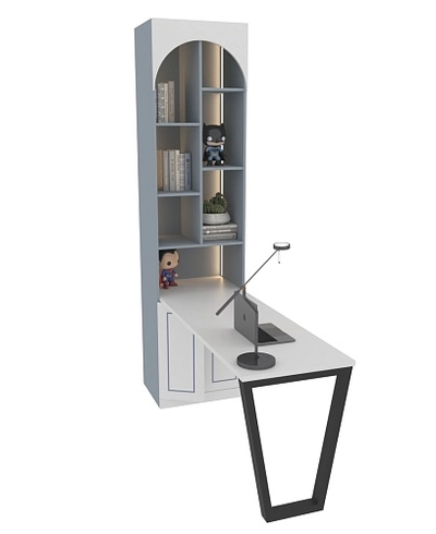 Шкаф книжный со столом с подсветкой А229.44