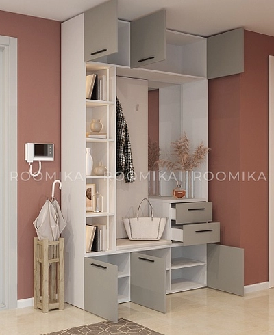 Секция с вешалкой и стеллажом L416