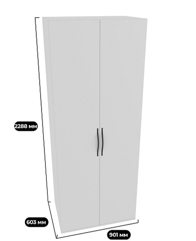 Шкаф 2 дверный P210.60