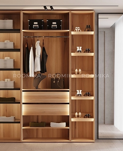 Гардеробная система без фасадов Элементис 6