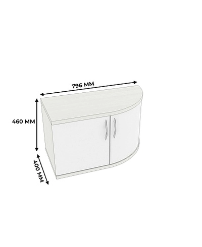 Тумба для обуви радиусная узкая P462 L/R