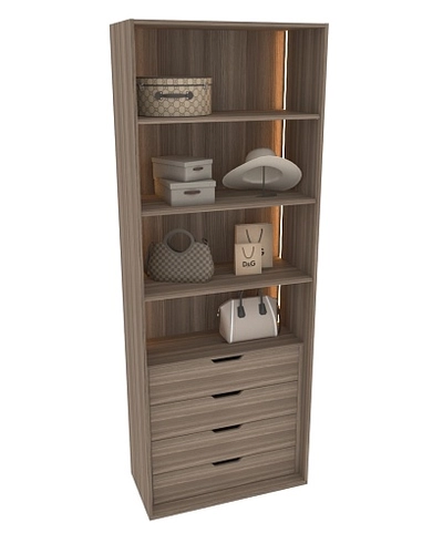 Шкаф с встроенными ящиками с подсветкой R215.2