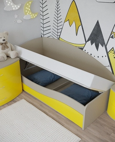 Кровать односпальная P901 с подъемным механизмом, 90x190