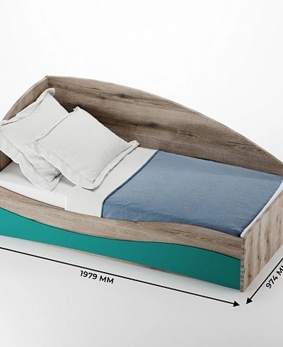 Кровать односпальная P901 с подъемным механизмом, 90x190