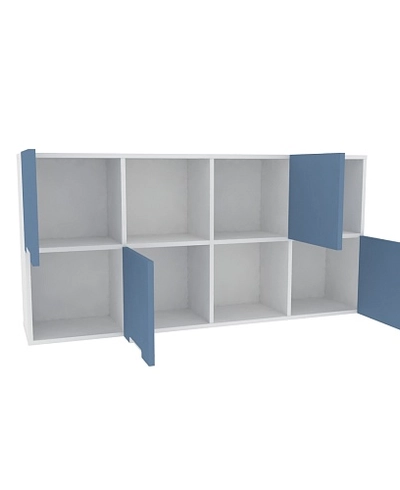 Антресоль над столом, фасады в эмали LE309