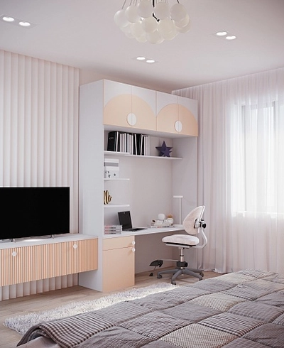 Рабочая зона для девочки в эмали