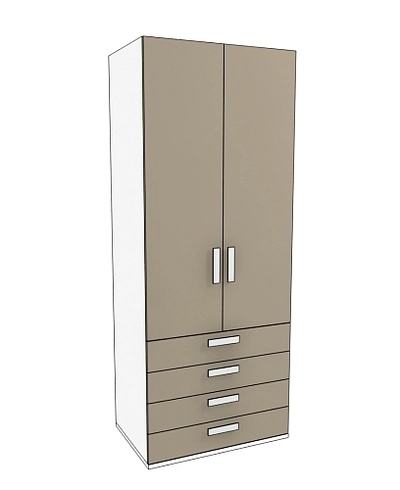 Шкаф двухдверный ,4 ящика E204