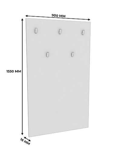 Панель широкая с крючками L177.1