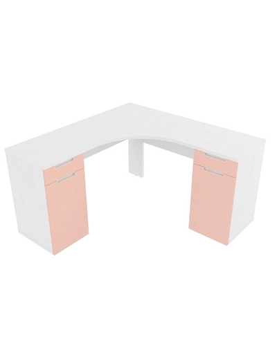 Cтол угловой равносторонний, фасады в эмали LE716