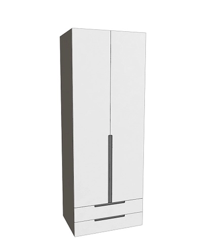 Шкаф 2 дверный с ящиками, фасады в эмали LE211.60