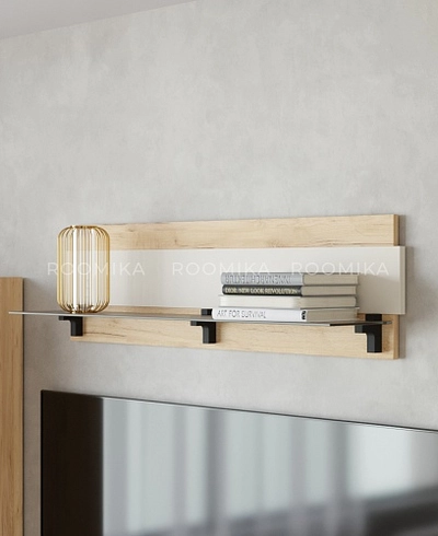 Полка со стеклом, панель МДФ R120.2