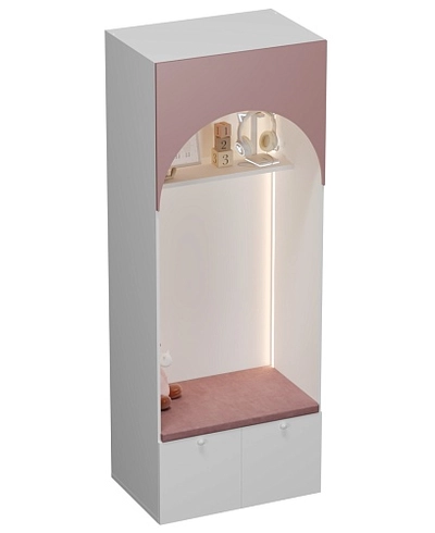 Секция с нишей с ящиками, с мягким сидением и подсветкой LG434.60