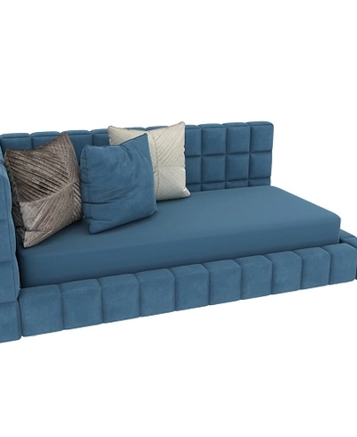 Кровать односпальная мягкая с ортопедической решеткой КВАДРО