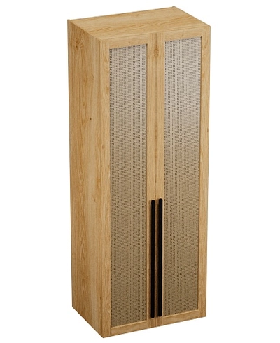 Шкаф двустворчатый, фасады натуральный ротанг L210.60-3