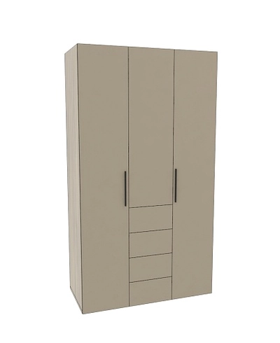 Шкаф трехдверный с ящиками глубокий L203.60