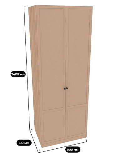 Шкаф двухдверный с перемычкой А210.60-4P