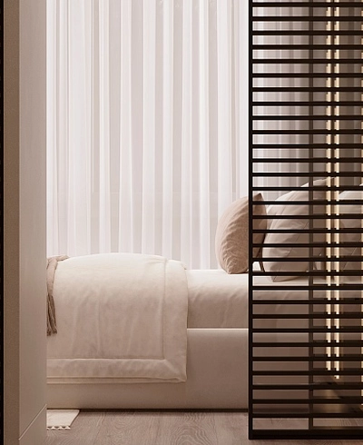 Составная стеклянная перегородка для гардеробной GRACE 21