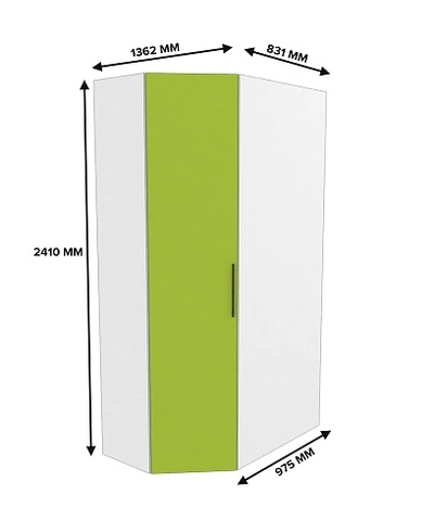 Шкаф угловой с подсветкой L209.44 L/R