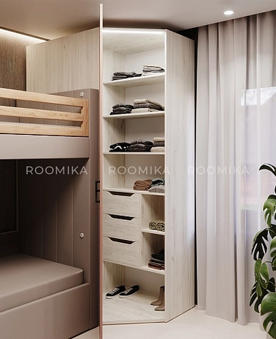 Шкаф угловой с подсветкой LG209.44 L/R