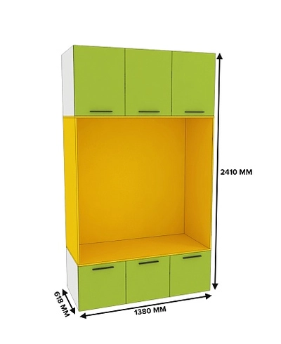 Шкаф с нишей и сидушкой L412.60