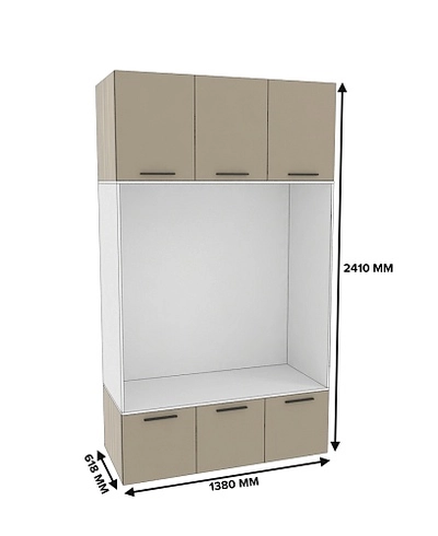Шкаф с нишей и сидушкой L412.60