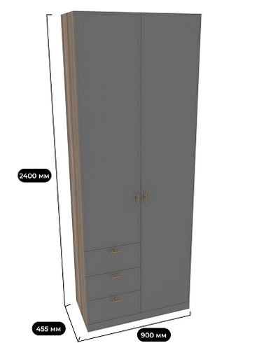 Шкаф для одежды с ящиками А215