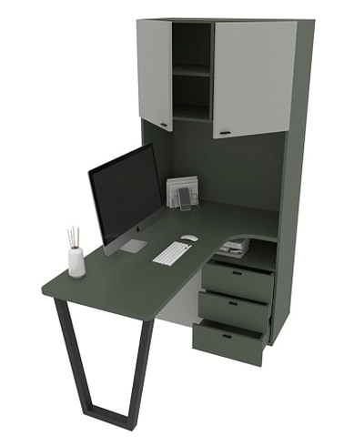 Cтол-стеллаж, фасады в эмали LE402 L/R