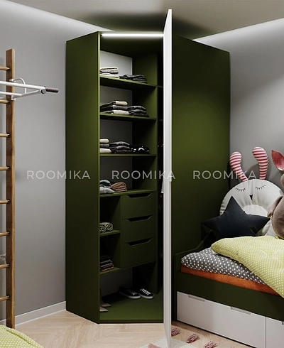 Шкаф угловой, фасады в эмали LE209.44 L/R