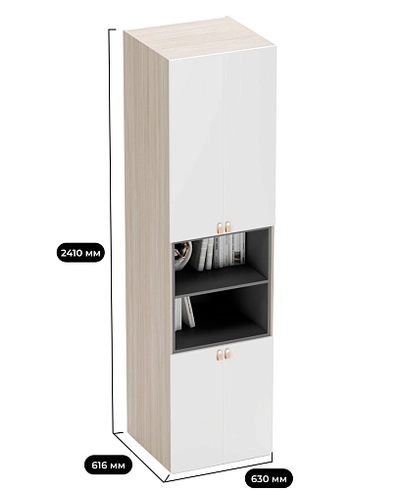 Шкаф книжный с нишей L228.60