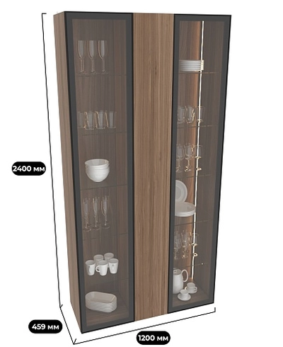 Шкаф-витрина с подсветкой R251