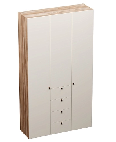 Шкаф трехдверный с ящиками узкий LG203.44