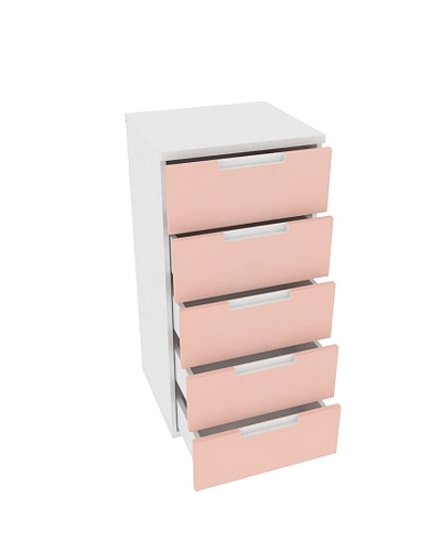 Высокий комод 5 ящиков, фасады в эмали LE705