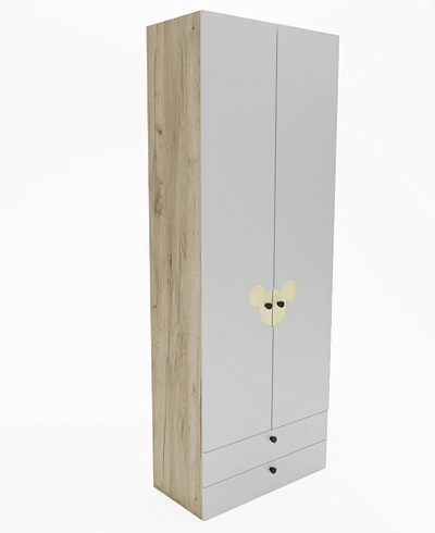 Шкаф двухдверный с ящиками, фасады в эмали LE211.44