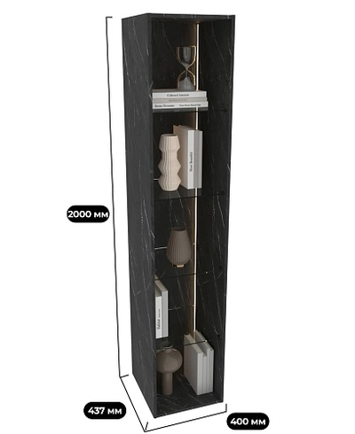 Стеллаж R315.45-2 на тумбу R506, R524 с подсветкой