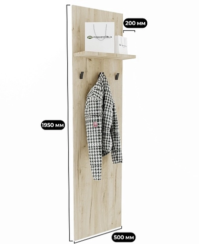 Панель узкая с крючками L176.1