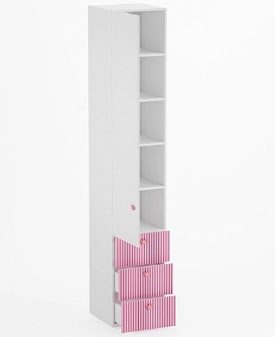 Шкаф однодверный с ящиками, фасады в эмали LE223