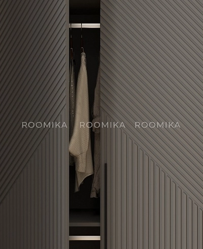 Шкафная группа Лацио фрезерованные фасады в эмали 34