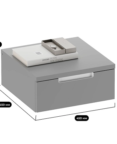 Тумба прикроватная подвесная, фасады в эмали LE709
